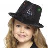 Cappello a Falda Corta con Luci e Paillettes Nero