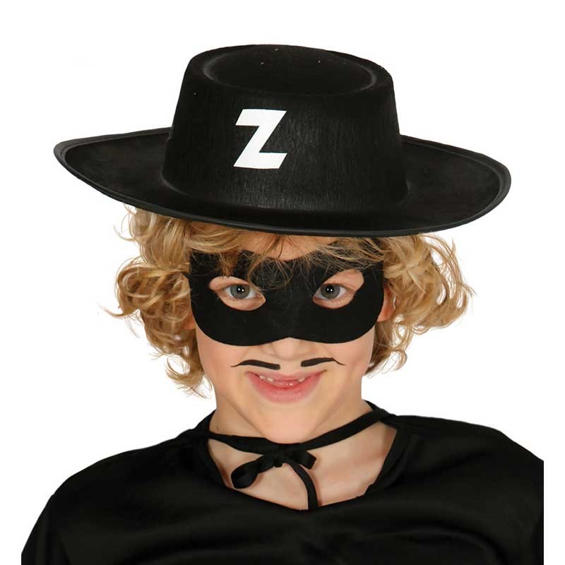 Cappello Pirata in Feltro Nero Bambino - Zorro Giocattoli e Costumi in  Maschera On-line