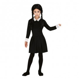 Mercoledì Addams con divisa scolastica - Vestito carnevale per bambini, 9-10  anni