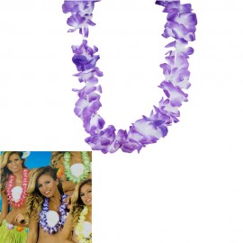 Set da 24 collane Hawaiane con doppio petalo, accessorio per feste