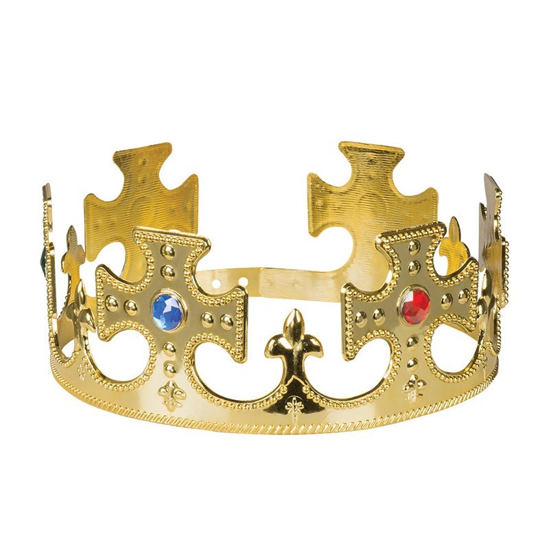 Corona da re con finte Pietre preziose per Adulto