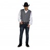 Gilet Grigio Cowboy per Adulto