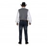 Gilet Grigio Cowboy per Adulto