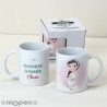 Tazza Ceramica Comunione Bambina Romantica