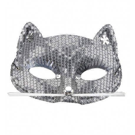 Maschera da Gatto con Borchie Argentate