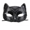 Maschera da Gatto con Borchie Nere