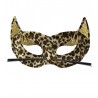 Maschera da Leopardo in Velluto con Glitter Dorati