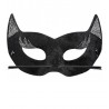 Maschera da Pantera Nera in Velluto con Glitter