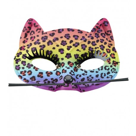 Maschera Leopardo Arcobaleno