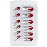 Set di12 Unghie Argento Metallizzato Insanguinate