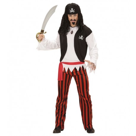 Costume da pirata da uomo con strisce