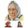 Maschera Strega con Sciarpa e Capelli