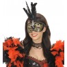 Maschera Veneziana con Glitter Dorato