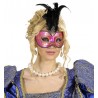 Maschera Veneziana con Glitter Dorato