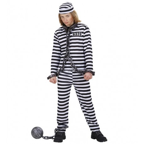 Costume da Prigioniero a Strisce per Bambini Vendita