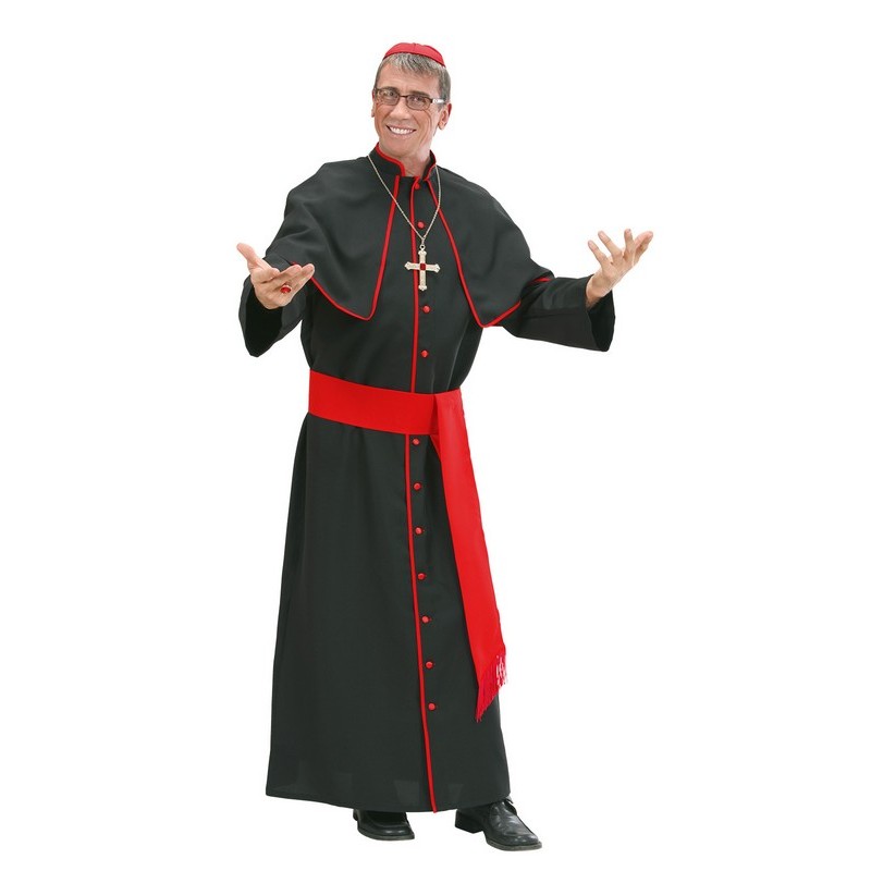 Costume da Cardinale, Rosso, Uomo Adulto, Taglia L