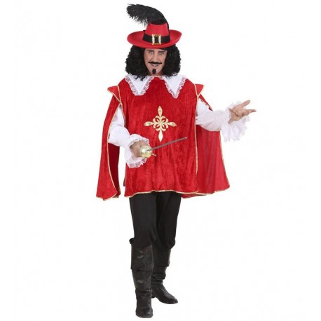 Costume da Moschettiere Rosso da Adulto Economico