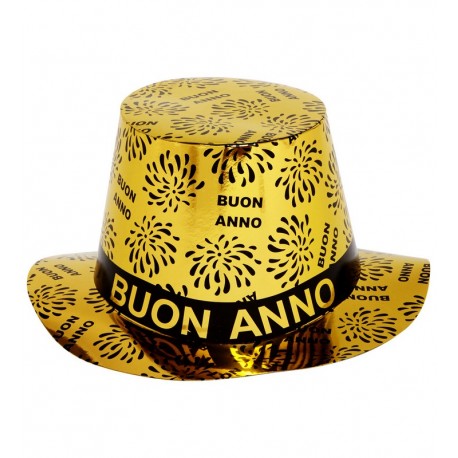 Cappello a Cilindro Buon Anno Oro