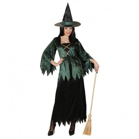 Costume da Strega Verde e Nero per Donna Online