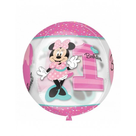 Palloncino Orbz Minnie 1° Compleanno