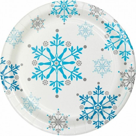 8 Piatti Fiocchi di Neve 18 Cm Compra