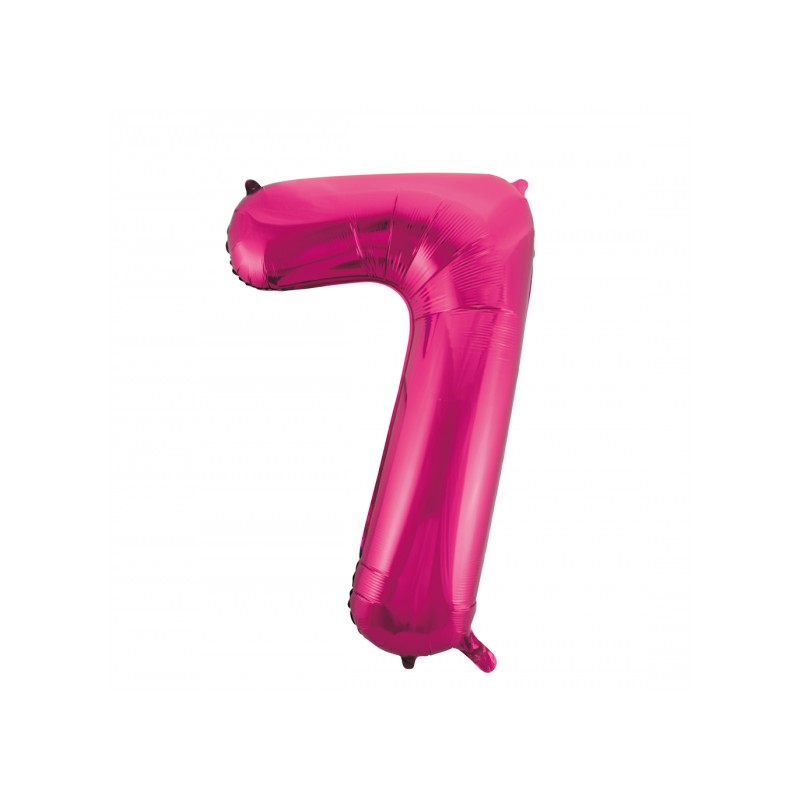 Palloncino foil Numero “7” Rosa Chiaro