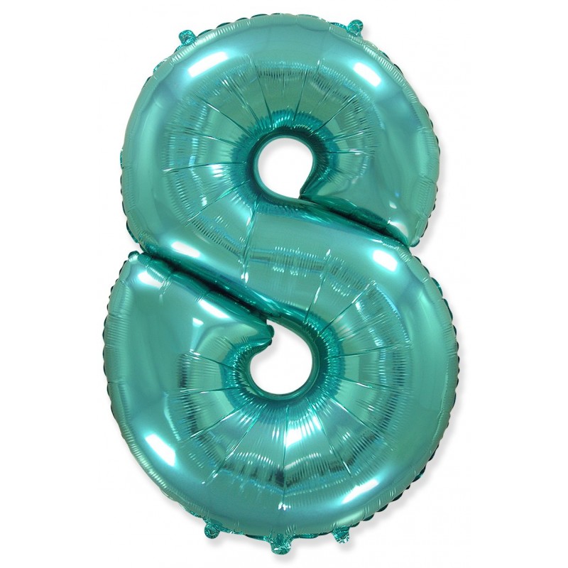 Numero 8 Palloncino Palloncini a 8 cifre Otto Blue Figure Green