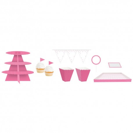 27 uds en Kit de Mesa CANDY PINK