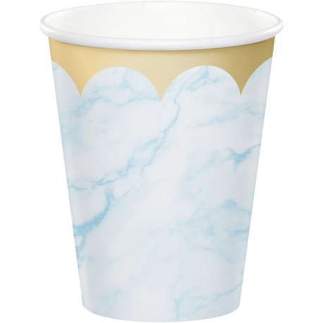 8 Vasos BLUE MARBLE