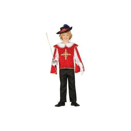 Costume da Moschettiere Rosso da Bambino