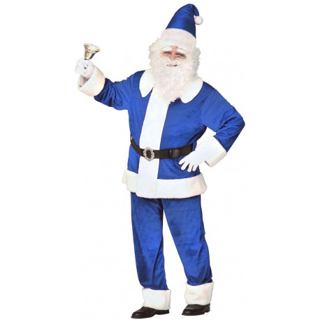 Costume da Babbo Natale blu da Uomo in Vendita