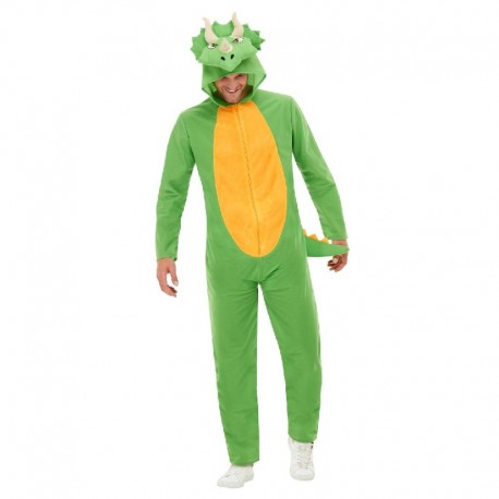 Costume da Dinosauro Verde Economico