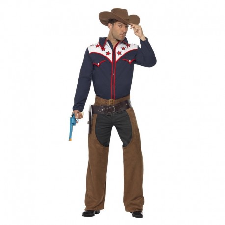 Costume da Cowboy Blu Economico