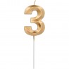 Candelina Numero 3 Metallizzata Shop