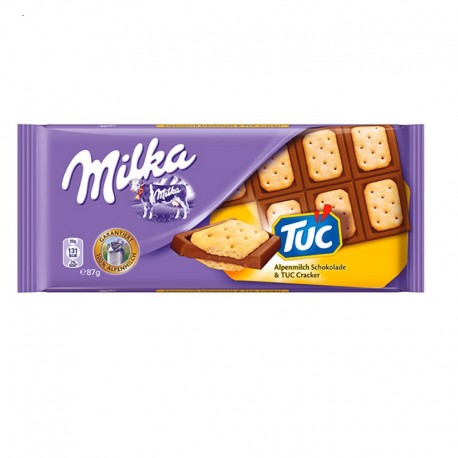 Compra Tavoletta Milka al Latte con Biscotti Tuc 87 gr