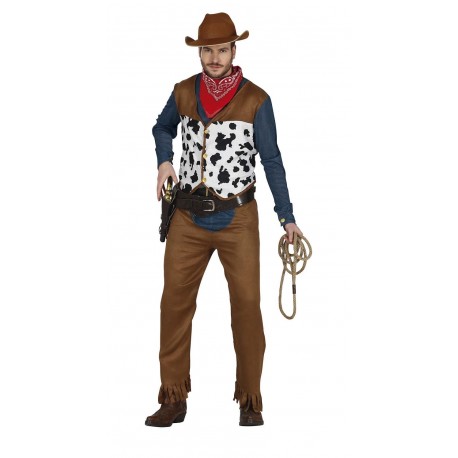 Costume da Cowboy per Adulto con Dettagli Bianco e Nero Shop