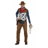 Costume da Cowboy per Adulto con Dettagli Bianco e Nero Shop