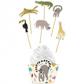 Set Topper Animali dello Zoo Shop