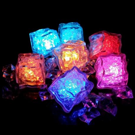 Cubo Ghiaccio A Forma Diamante Led Colorati E Glitter Luce - Temu Italy