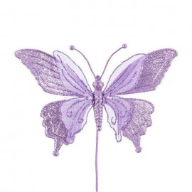 Decorazione Farfalla Color Viola Glitterata 10cm Online