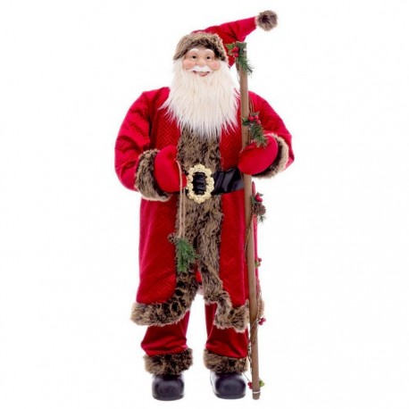 Statuina Babbo Natale con Bastone 120 Cm Economico