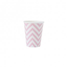 6 Bicchieri Chevron Rosa Chiaro 200 ml