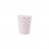 6 Bicchieri Chevron Rosa Chiaro 200 ml