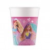 8 Bicchieri di Carta Barbie 250ml