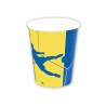 8 Vasos Fútbol Azul y Amarillo 200 ml