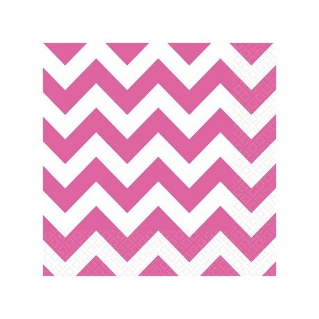 20 Servilletas Chevron Rosa