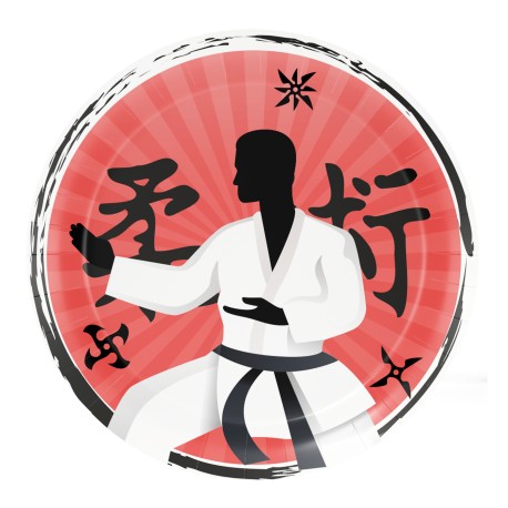 8 Piatti Karate 18 cm