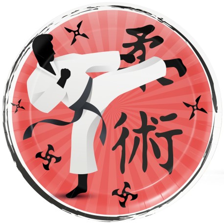 8 Piatti Karate 23 cm