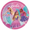 8 Piatti di Carta Barbie 23 cm