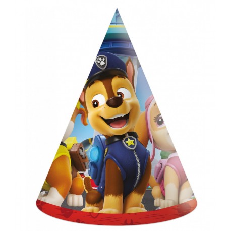 6 cappellini di carta Paw Patrol